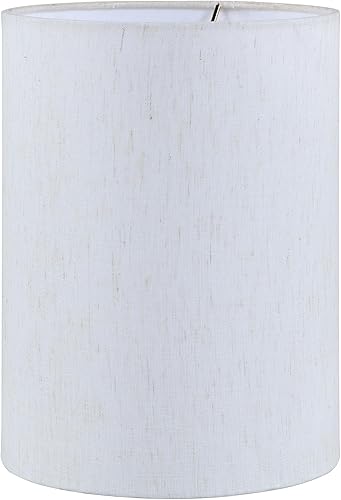 Aspen Creative 31618 Pantalla de lámpara de construcción de araña con forma de tambor de transición en blanco roto (8 x 8 x 11 pulgadas)