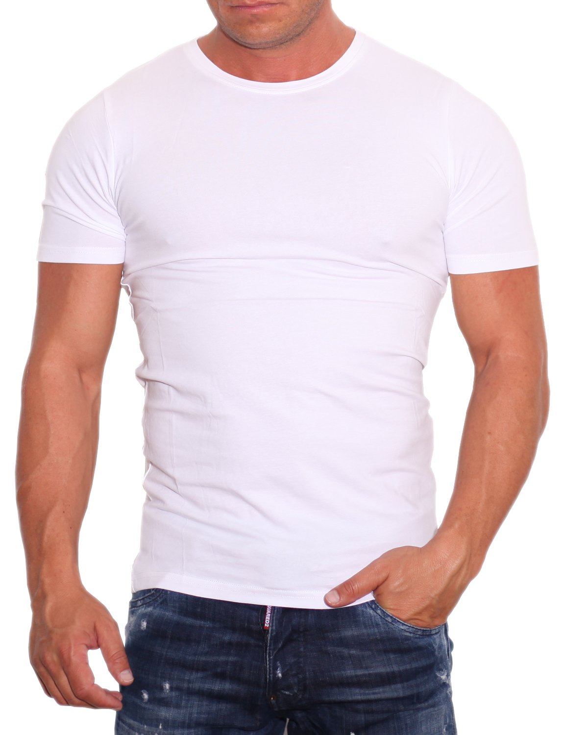 Jack and Jones Basic O-Neck Short Sleeve Men's T-Shirt Optical White XX-Large