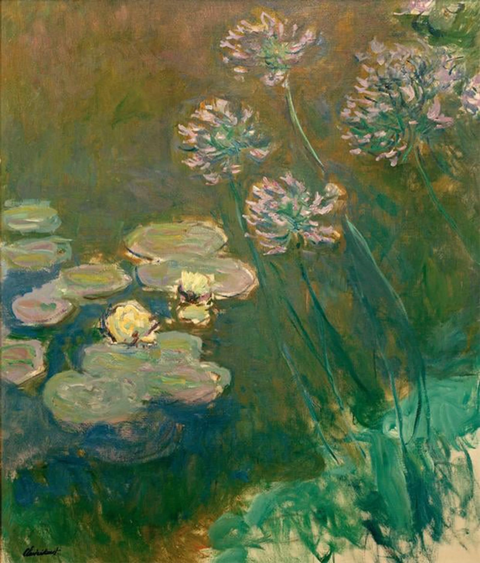 Peinture Poster Impression Tableaux Monet agapanthes murale 60x90 - 5