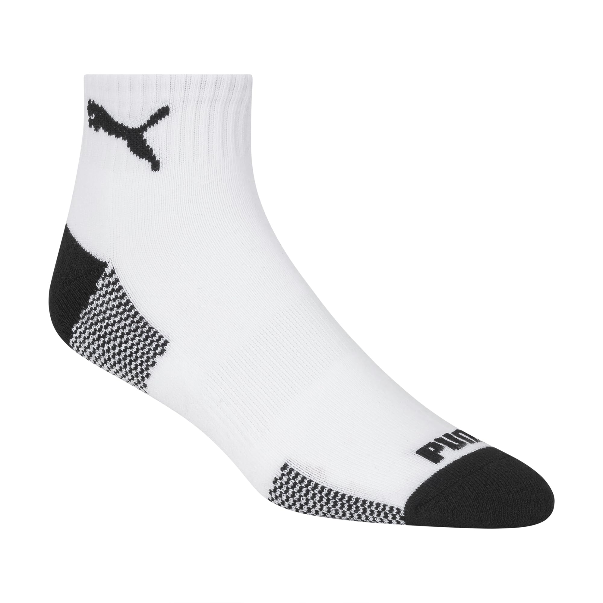 PUMA - Calzini da uomo, confezione da 6, Bianco/nero, 13-15