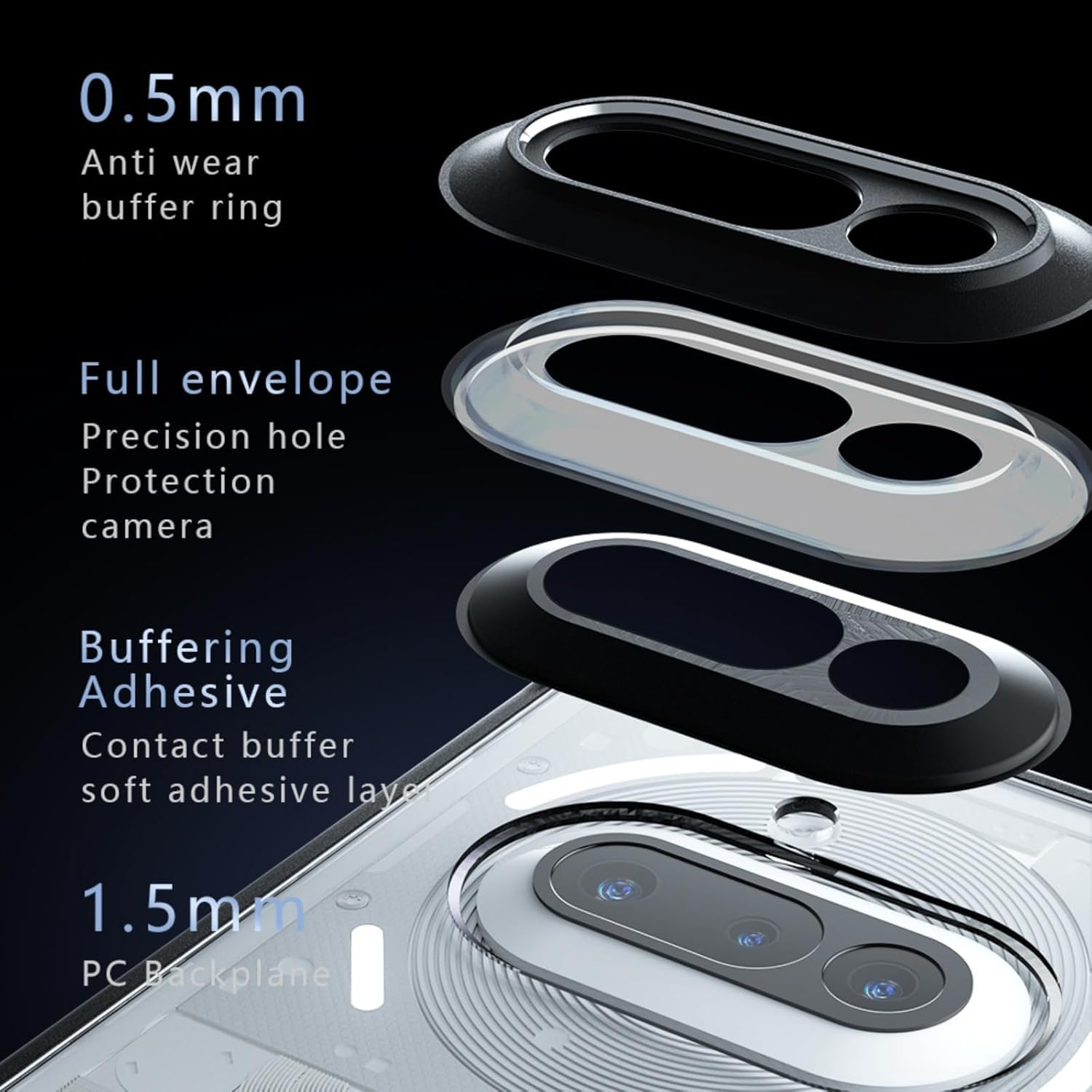 QULLOO Hülle Für Nothing Phone (3a) Pro – Transparent, Stoßfest, Hybrid Aus PC + TPU