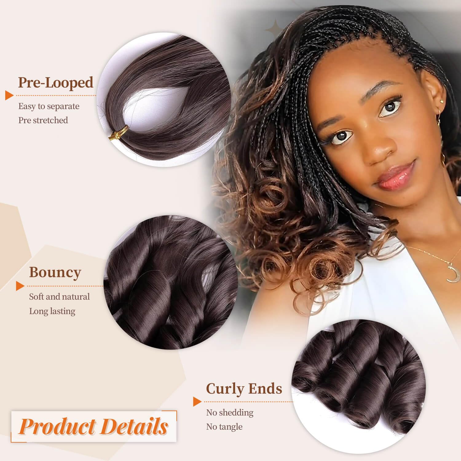 Flyroseing French Curl Braiding Hair - Image 3