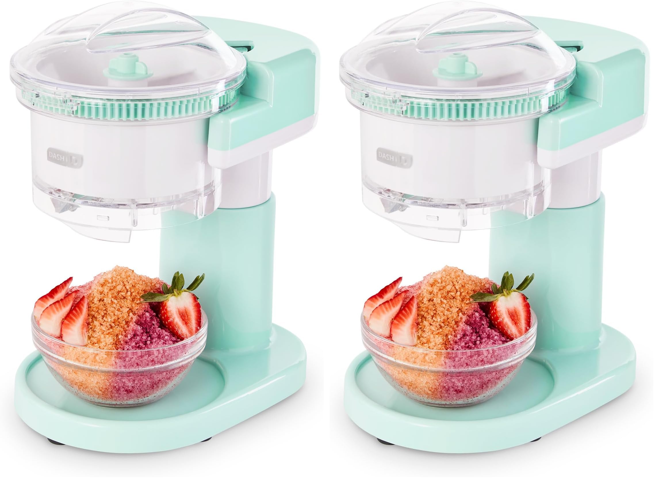 Dash Shaved Ice Maker - Frozen Dessert Maker for Snow Cones,Slushies,Cocktails &amp; More - Easy to Use &amp; Clean - Space-Saving Design - Aqua,(Pack of 2)