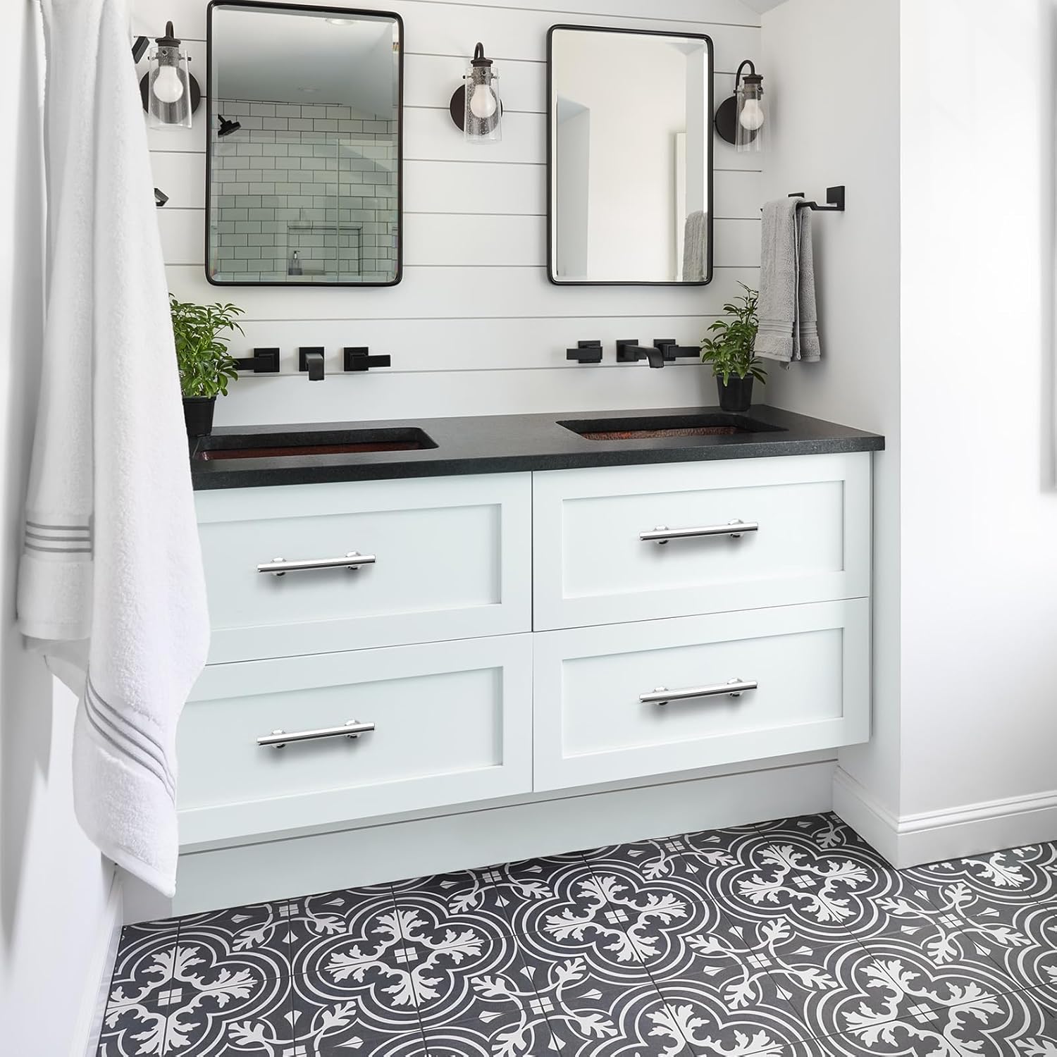 NEGS Chrome Cabinet knobs Chrome Cabinet pulls Chrome knobs for cabinets Chrome knobs Polished Chrome Cabinet knobs Chrome Cabinet Handles Cabinet knobs Silver (6, Polished Chrome, 4 inch)