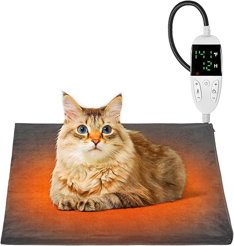 Petbank Almohadilla térmica para mascotas para perros y gatos  Temporizador de apagado automático con cable de 6 pies resistente a las mordidas,