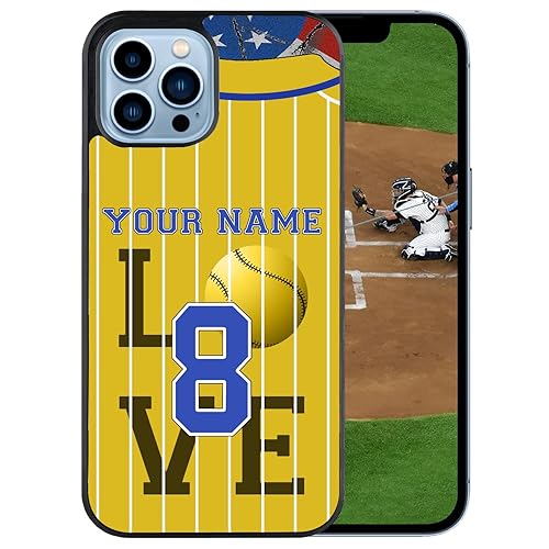 Personalized Name Number Custom BaseballSoftball Jersey America Flag Design Rubber Cover Phone Case for Samsung Galaxy A53