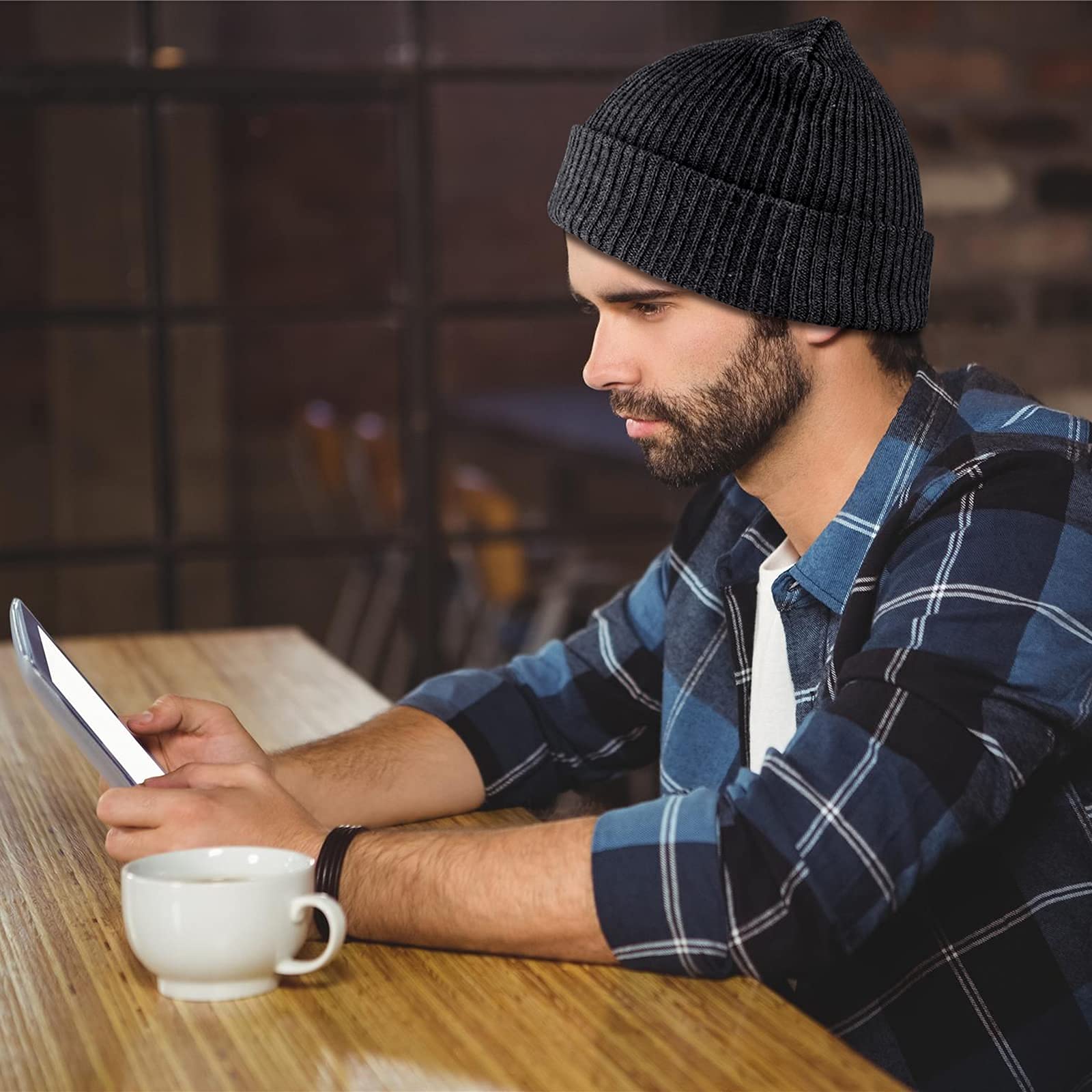 Pack Beanies - Gorros de invierno cálidos de punto para hombres, mujeres y niños grandes (regalo de otoño e invierno para la familia)