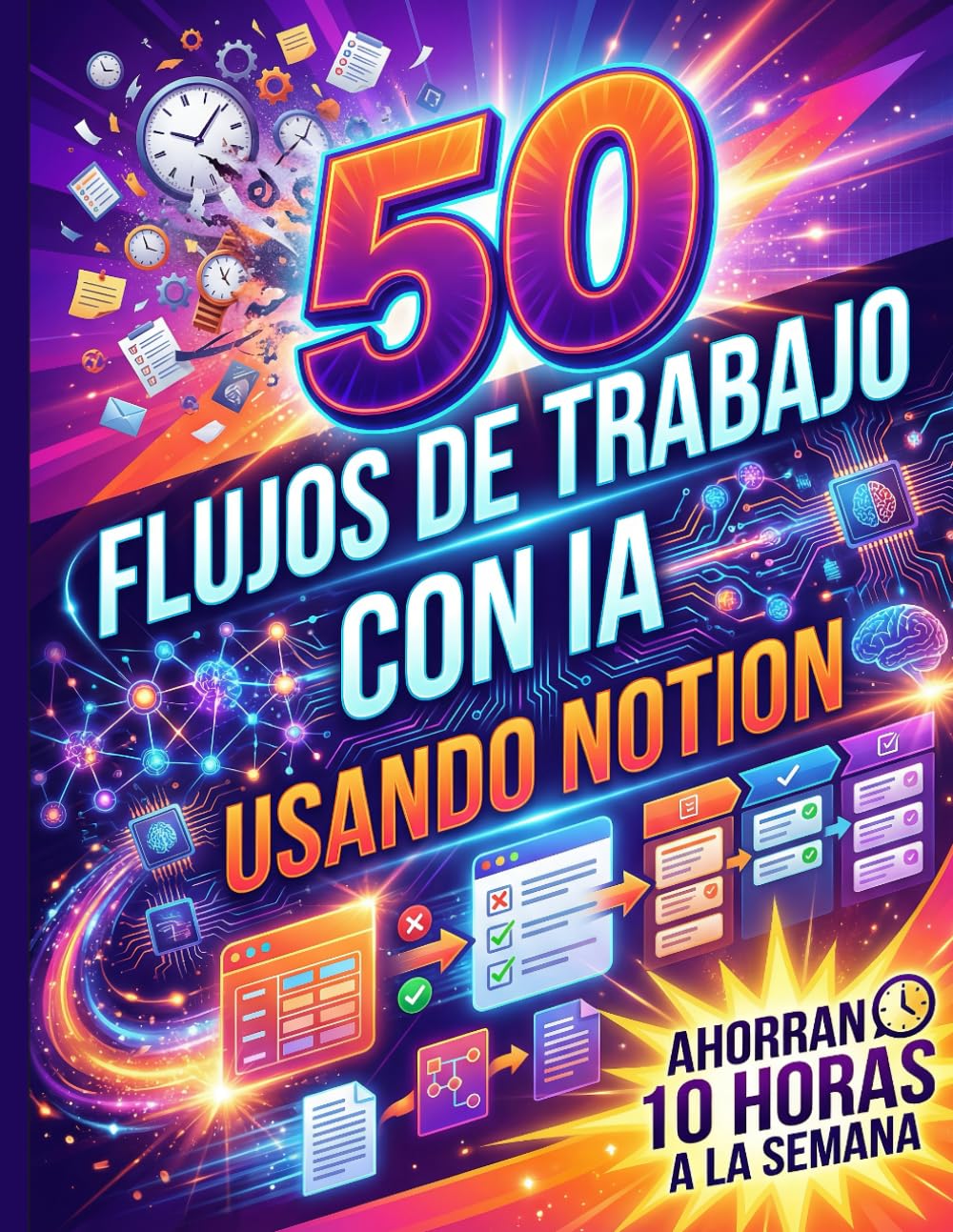 50 FLUJOS DE TRABAJO CON IA USANDO NOTION QUE AHORRAN 10 HORAS A LA SEMANA