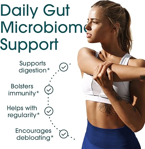 Vista 3 de Nutrition Essentials Probióticos para mujeres y hombres con enzima lactasa natural y fibra prebiótica para la salud digestiva - 80% + suplemento más