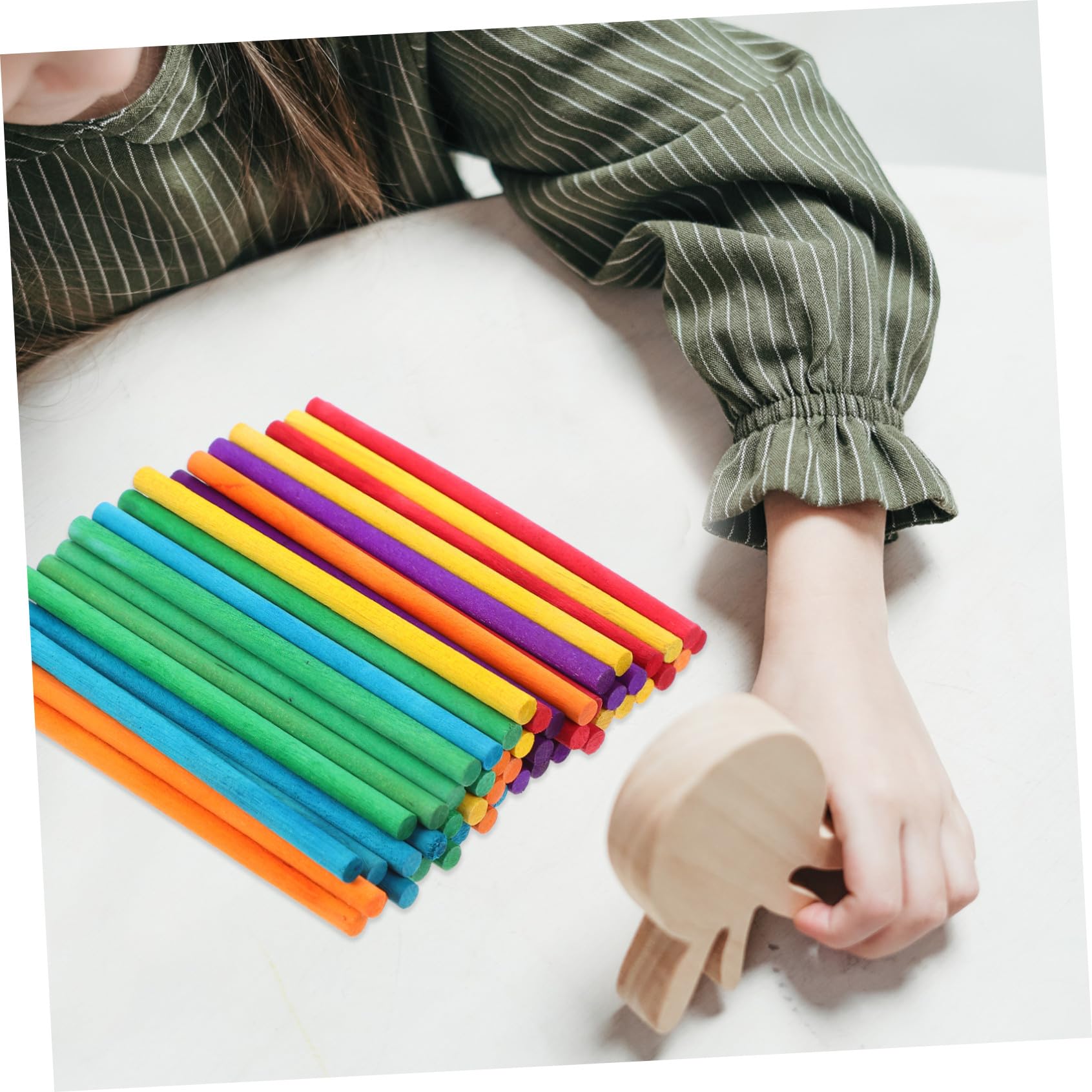 VILLCASE 500 Palitos para Hacer Helado de Madera Lisos y Fáciles de Sostener para Manualidades y Decoración Hogar