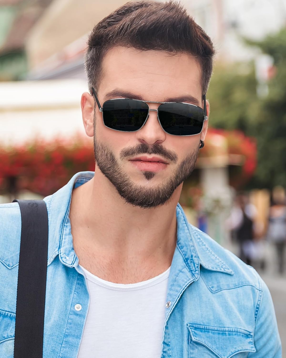 Night Vision Glasses for Men Women, Classic Fashion Pilot Style for Night Driving Anti Glare, Al-Mg Metal Frame - Image 2