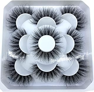 HBZGTLAD 5 pares de pestañas postizas de visó...