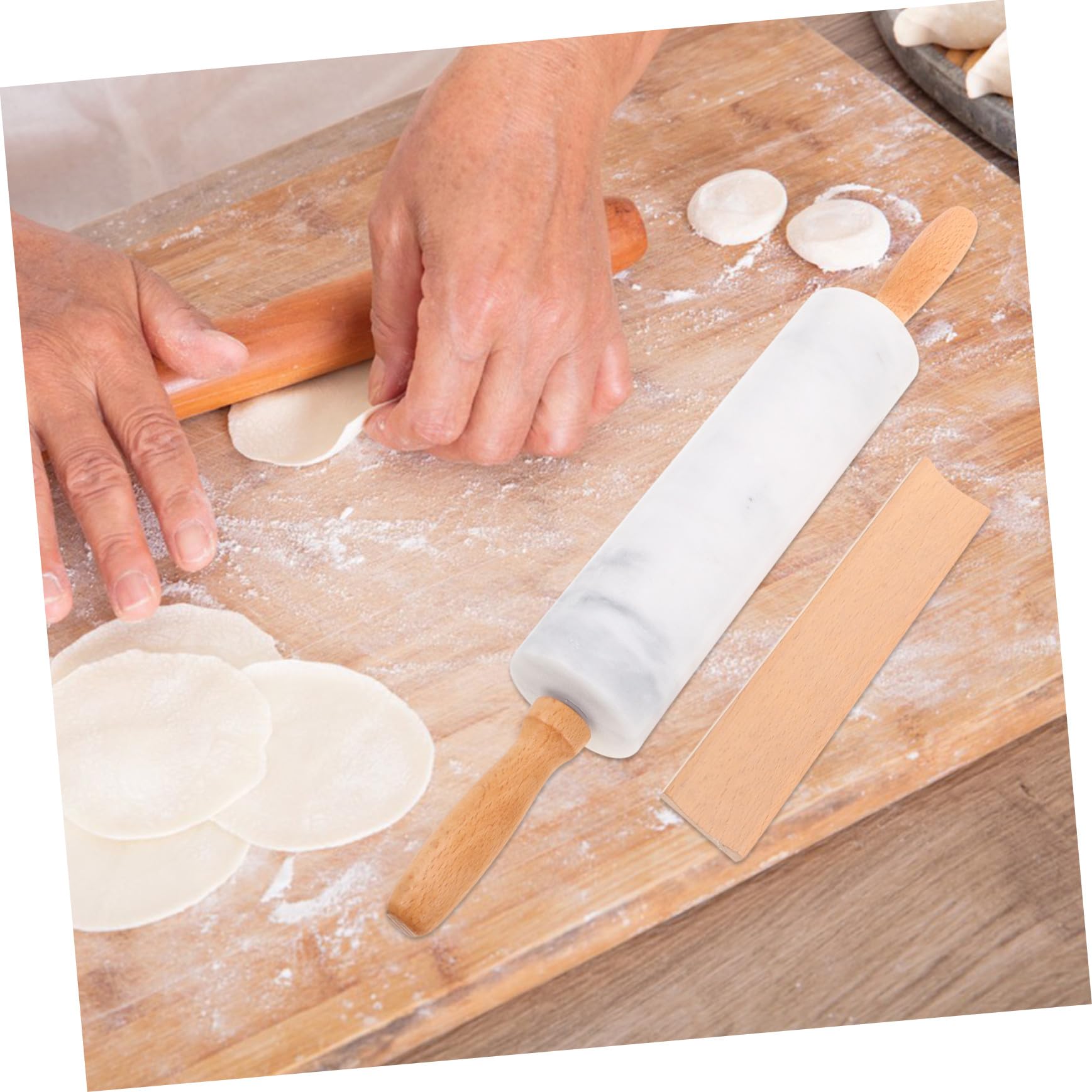 3piezas Rodillo de Mármol para Hornear Pequeño Rodillo Antiadherente sin Mango Apto para Masa de Fondant y Repostería Utensilios de Cocina para Uso Alimentario