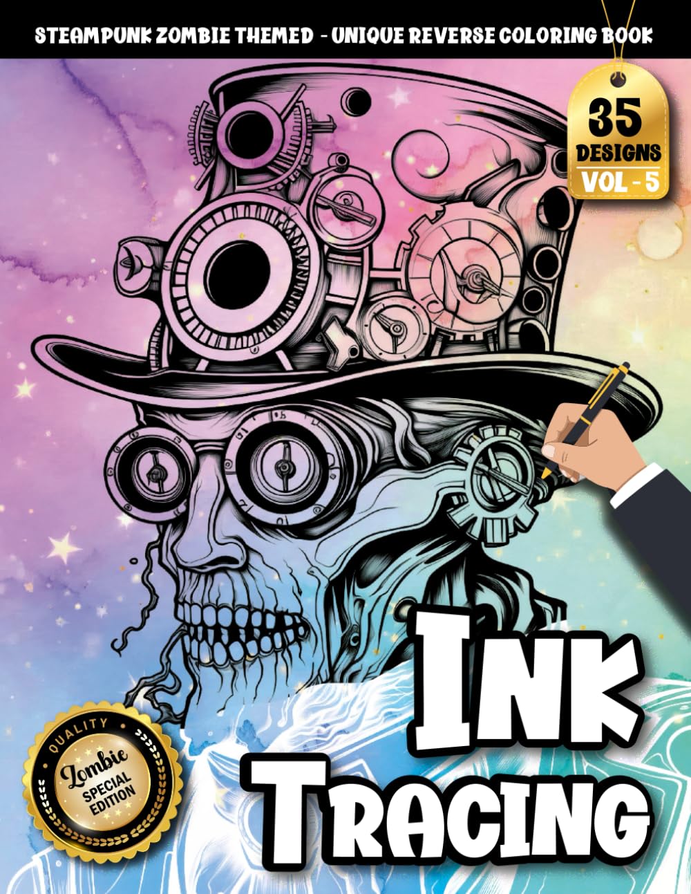Ink Tracing Book For Adults: A Steampunk Zombie Tracing Adventure with Intricate Lines, Gears, and Unwind Charm (Steampunk Zombie Tracing Series)