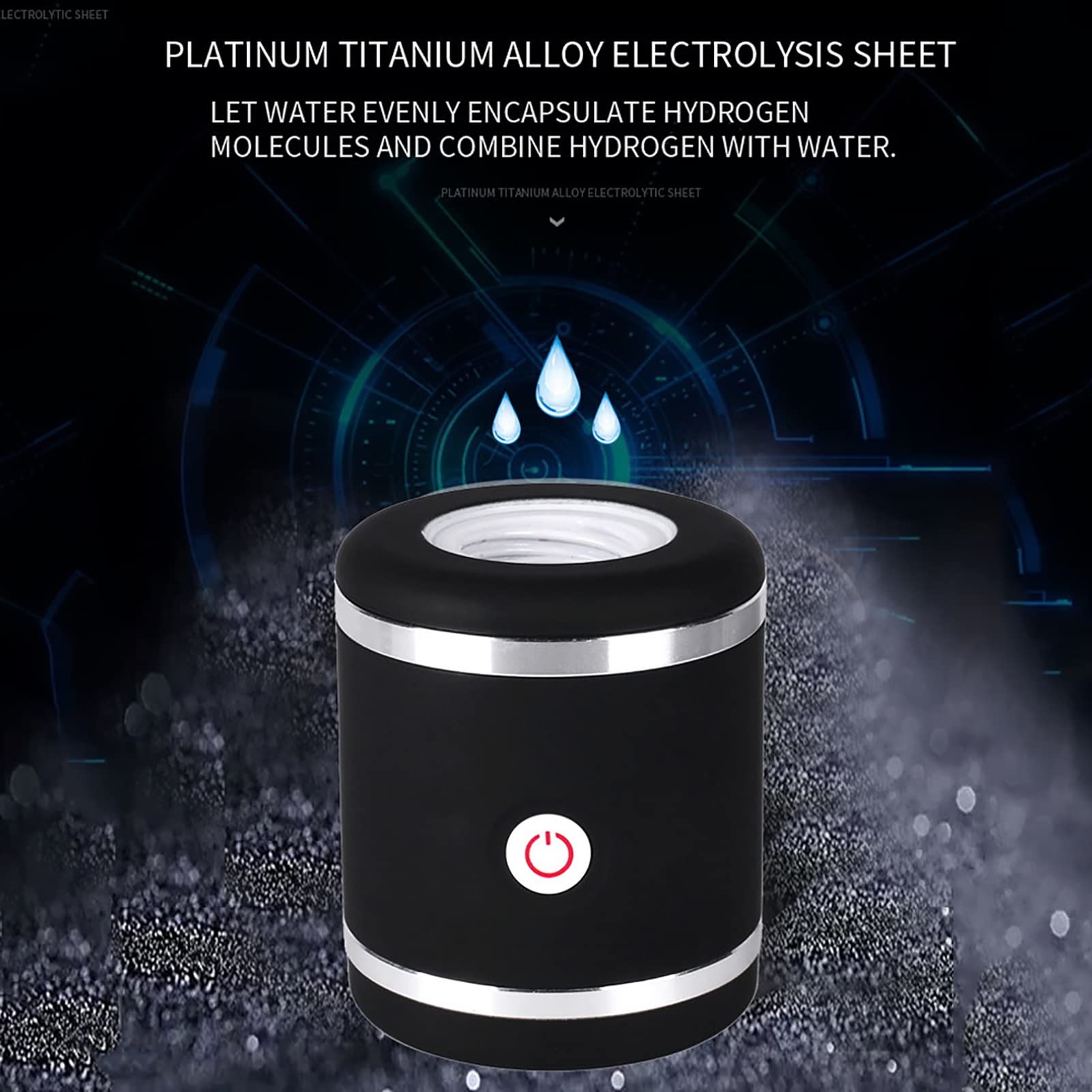 Botella De Agua Rica En Hidrógeno Ionizador Generador De Agua De Hidrógeno Tecnología SPE De 3 Minutos Haga Que El Contenido De Hidrógeno Sea De Hasta 1000-1200 PPB Descarga De Ozono Y Cloro 250Ml