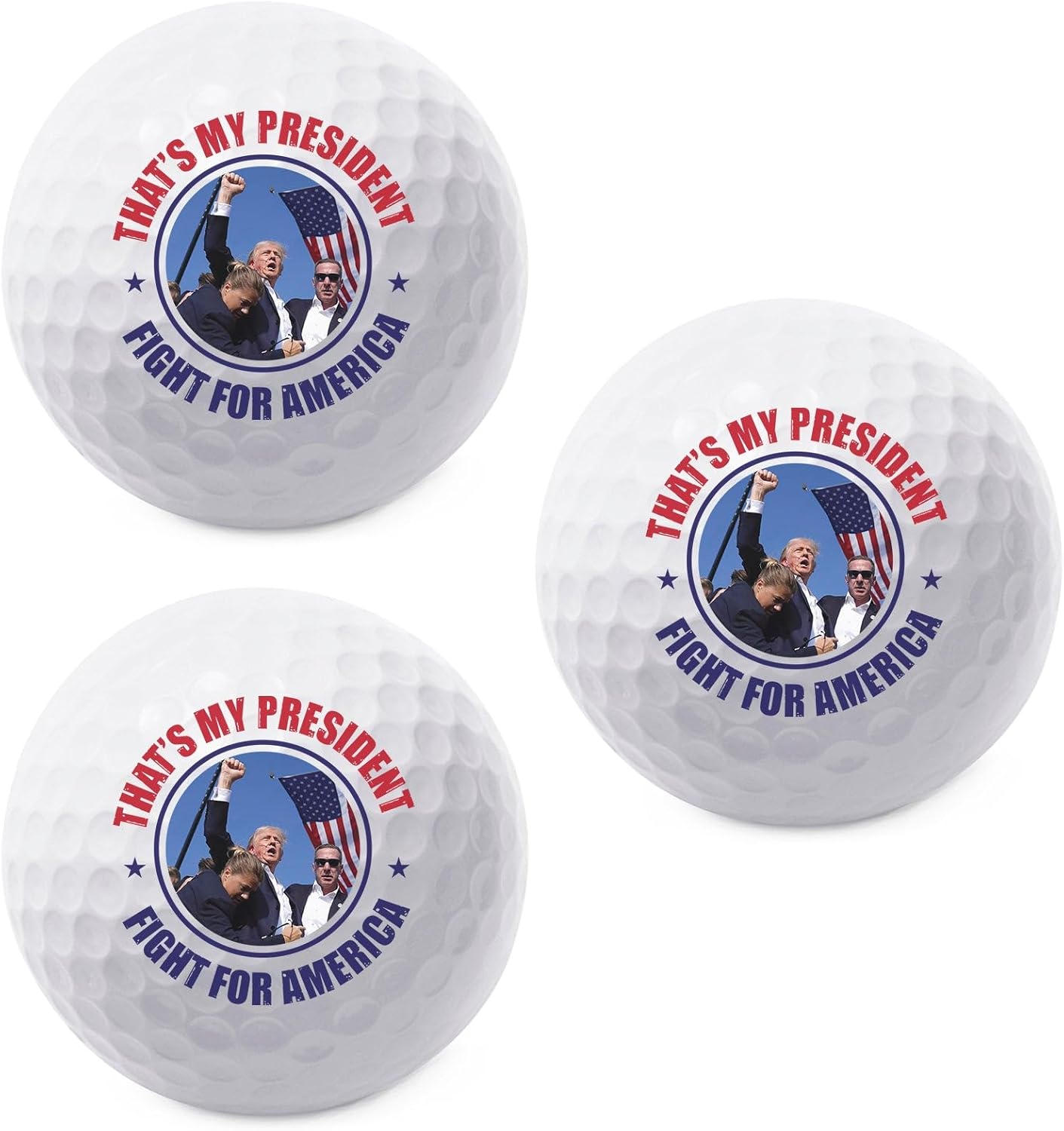 TeesAndTankYou Trump That's My President Golf Ball - Novelty Gift for Men Golfers and Dad