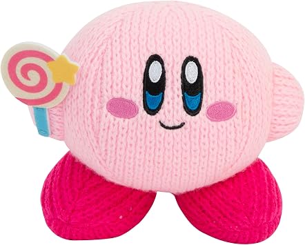 TOMY Nuiguru Knit Kirby Invincible Candy Plush - 6 Inch