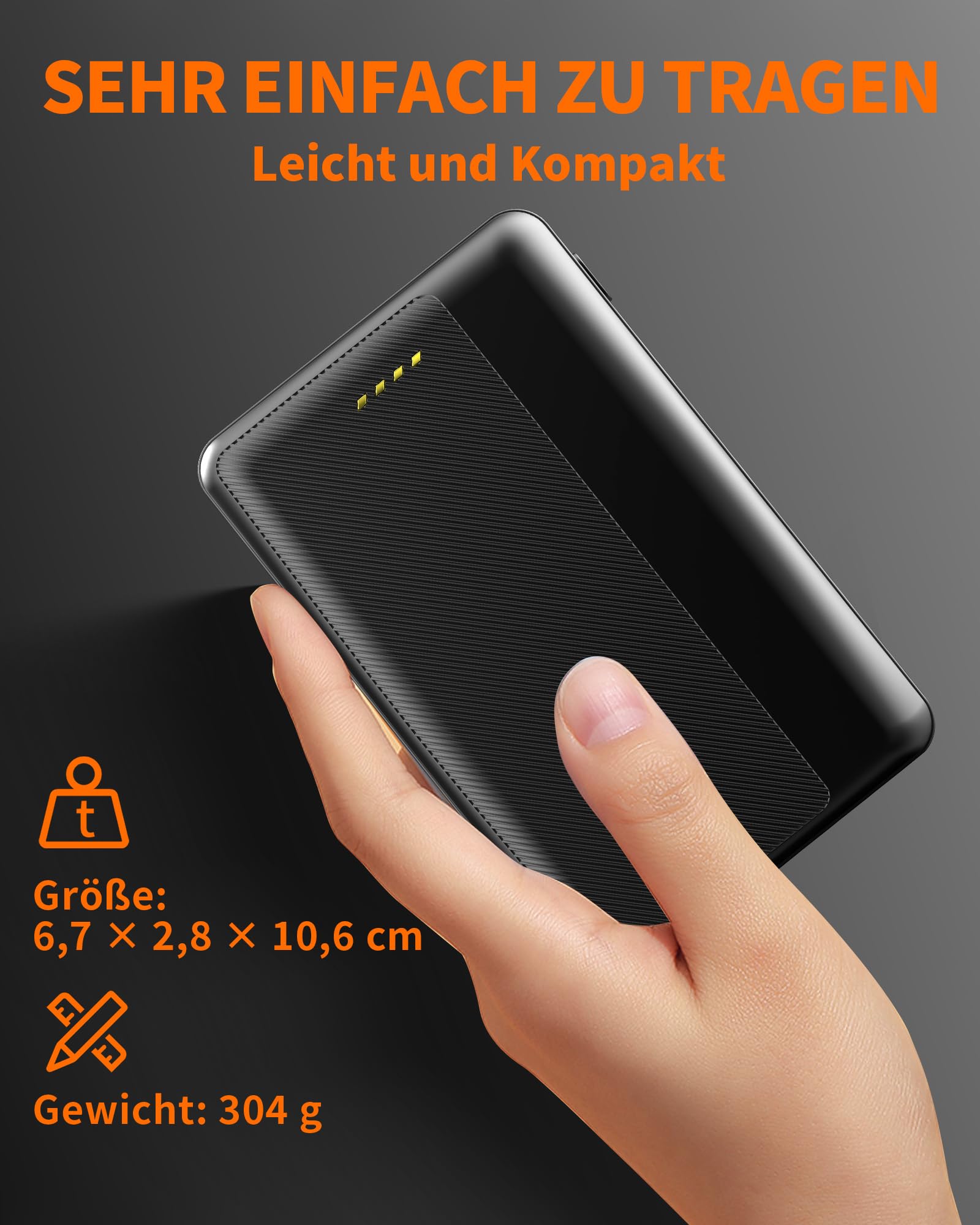 Batterie externe de mise à niveau pour gilet chauffant - 7,4 V 2 A 16000 mAh CC - Batterie rechargeable pour vestes chauffantes ORORO et Venustas - Gilets, pantalons, sous-vêtements - Avec adaptateur