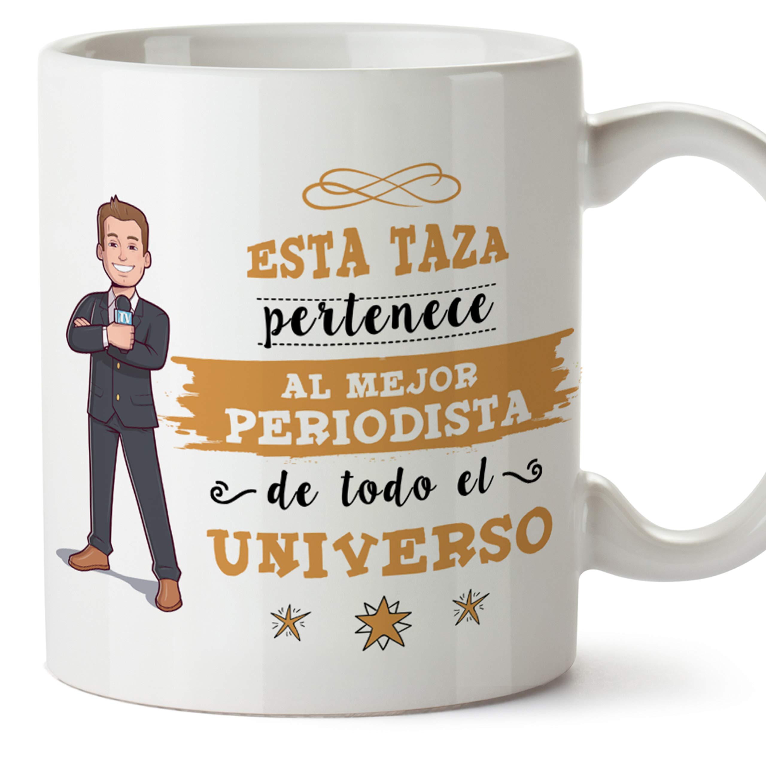 (Mug in Spanish) Journalist (Man) 350 ml Best in The Universe — image 1