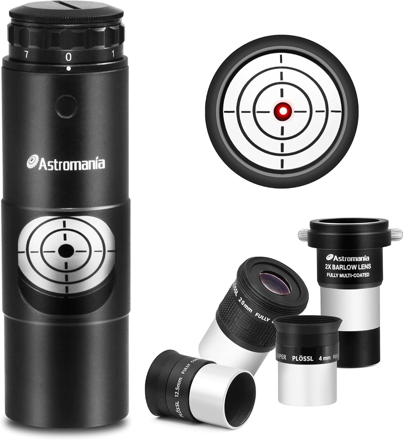 Astromania Telescope Accessory Kit - Bundle with - Alignment 1.25" Laser Collimator