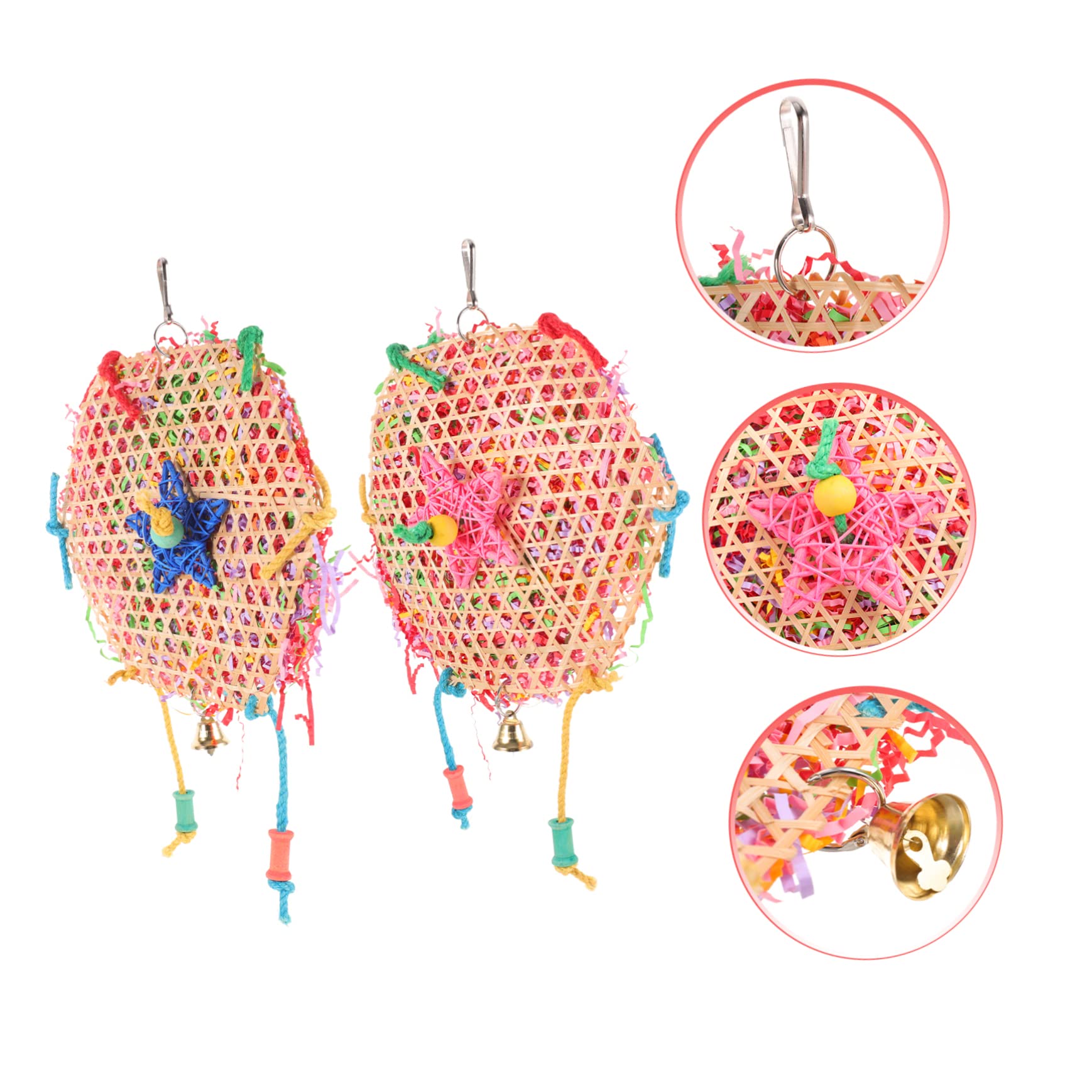 BESPORTBLE 6piezas Juguete Colgante para Perros y Aves Juguete Divertido y Resistentes para Masticar para Jaulas De Aves y Entretenimiento De Mascotas