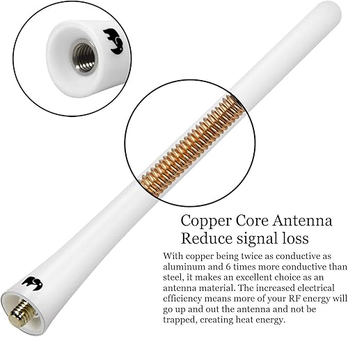 Miniatura 3 de ONE250 Antena de goma flexible de 7 pulgadas, compatible con Mazda MX-5 Miata (2006-2023), Mazda2 (2002-2016), Mazda3 (2002-2013), Mazda5, Mazda