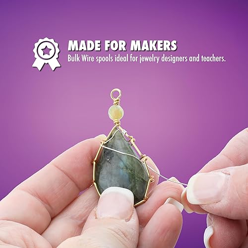 Miniatura 7 de Artistic Wire Alambre de cobre de color calibre 22, resistente al deslustre, 125 pies, color latón antiguo