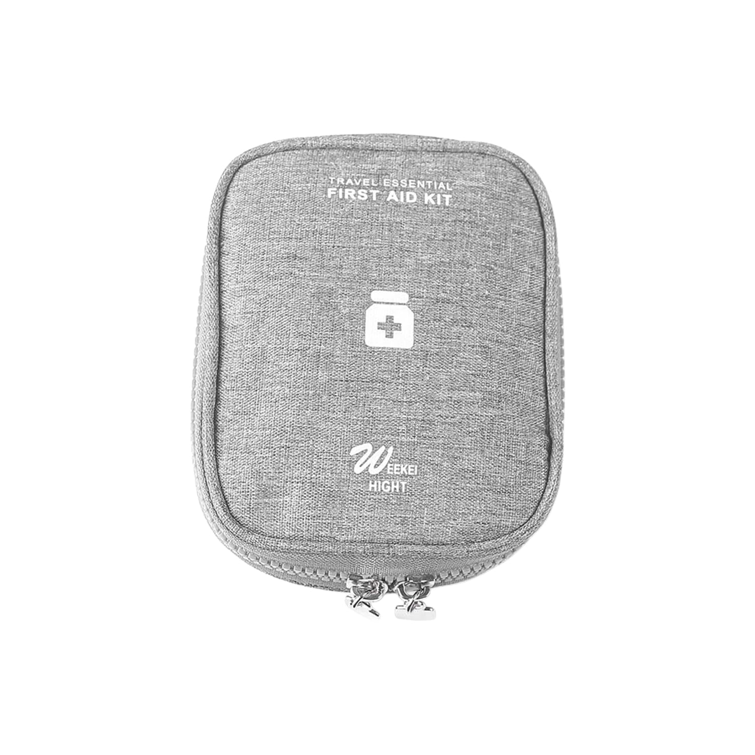 Portable Mini Medical Bag Small First Aid Kit Compact Emergency Pouch Travel Medication Organizer Multifunctional Empty Bag for Home Office Car Camping Hiking Outdoor Use(Grey)