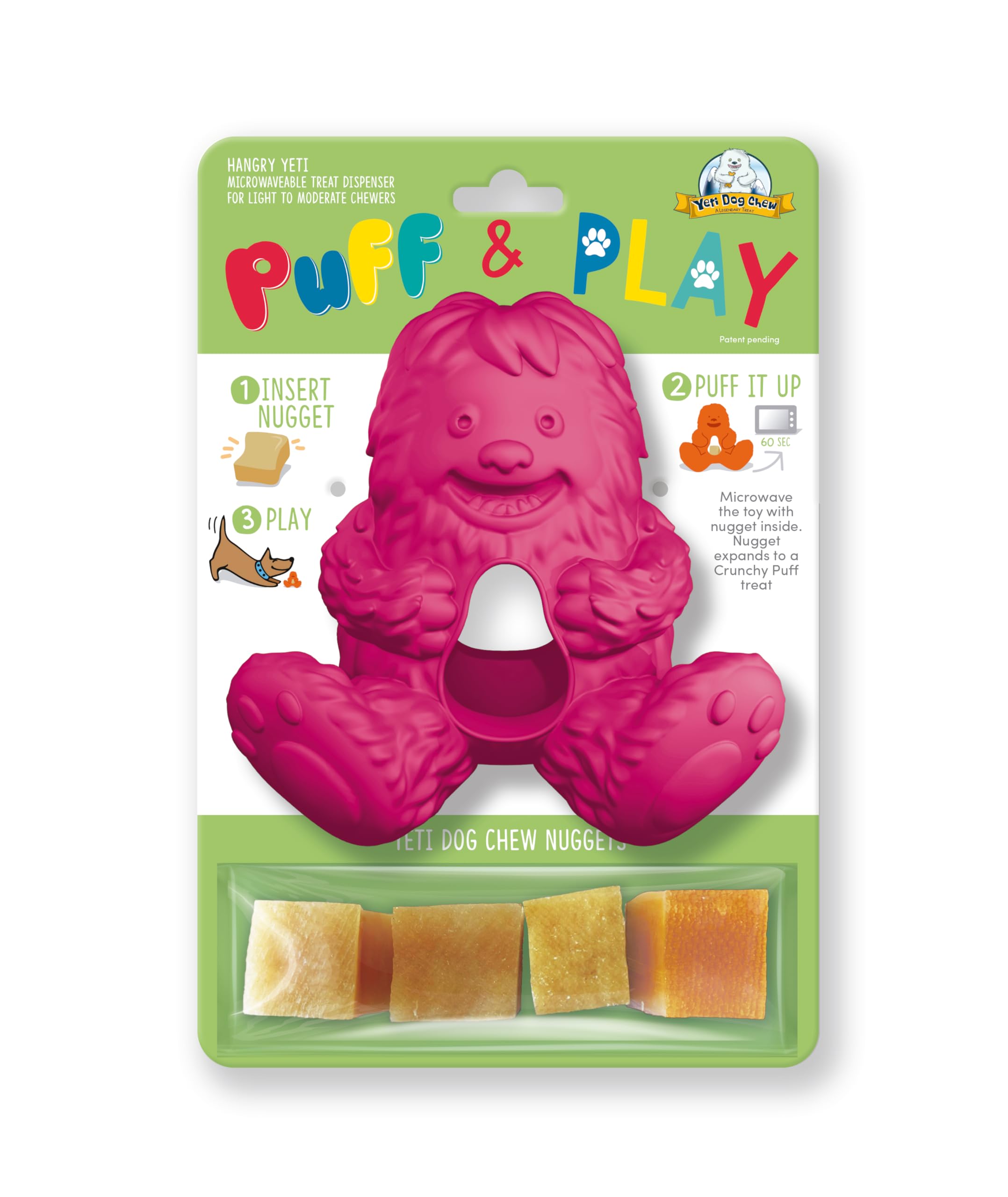 Yeti Puff and Play Dog Toy Interactive Nuggets Treats Dispenser Puzzle