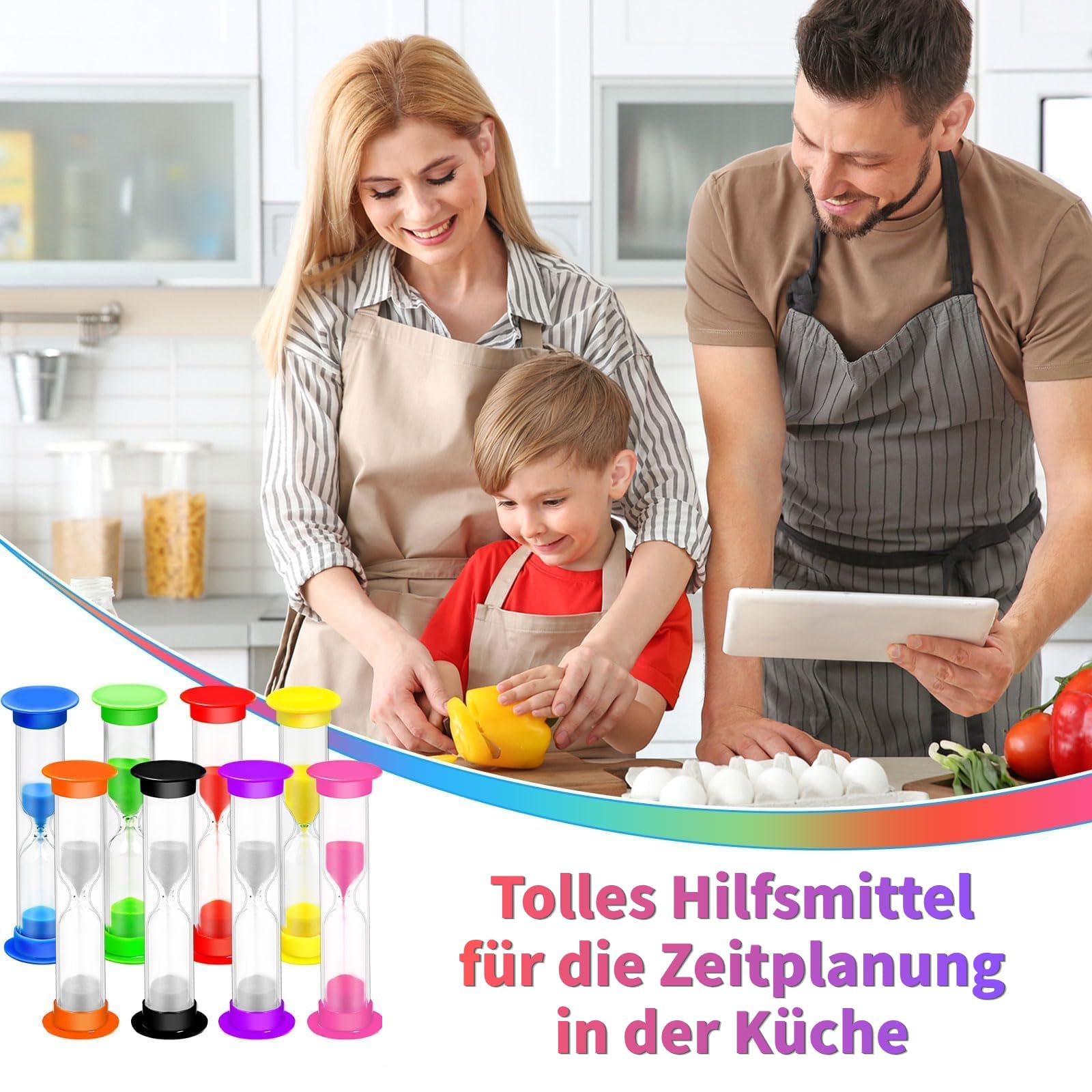 48 pezzi 2 minuti di clessidra per bambini, timer colorato per spazzolino da denti, piccola plastica Hourglass per aule, giochi, casa, scuola e ufficio