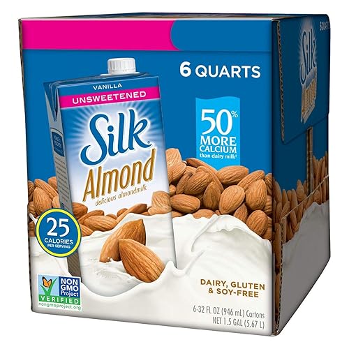 Miniatura 10 de Blue Diamond - Leche de almendras y almendras sin azúcar, 32 onzas (paquete de 12)
