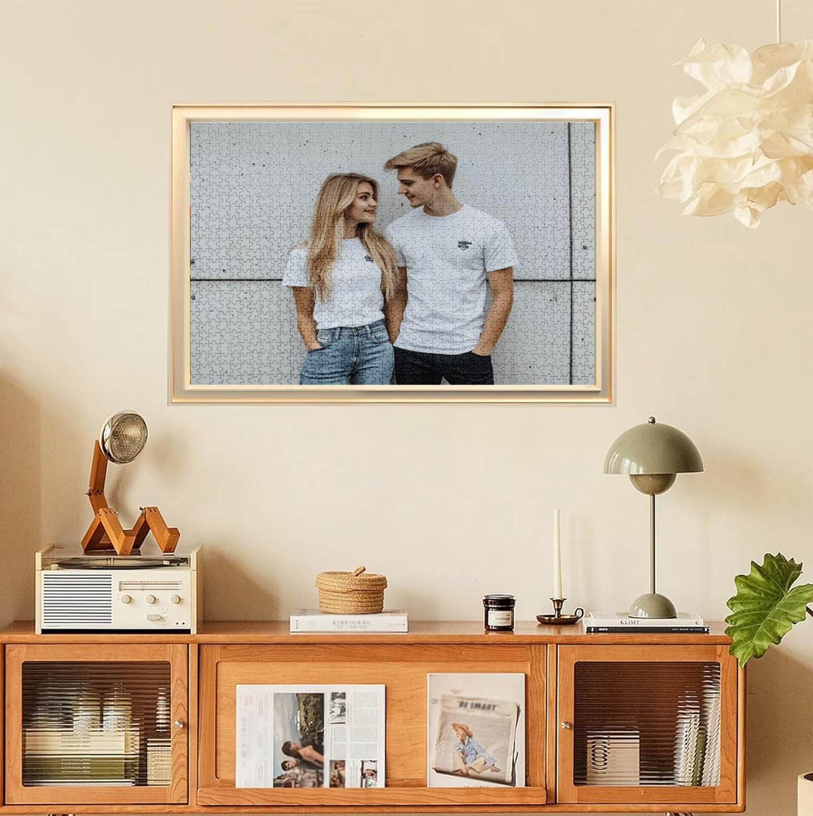 Puzzle Personalizado con Foto, Personalizada Rompecabezas Personalizado Diseña tu Logo Foto o Texto, Personalizado Navidad Halloween San Valentín Parejas Niños Familia Amigos h-2781