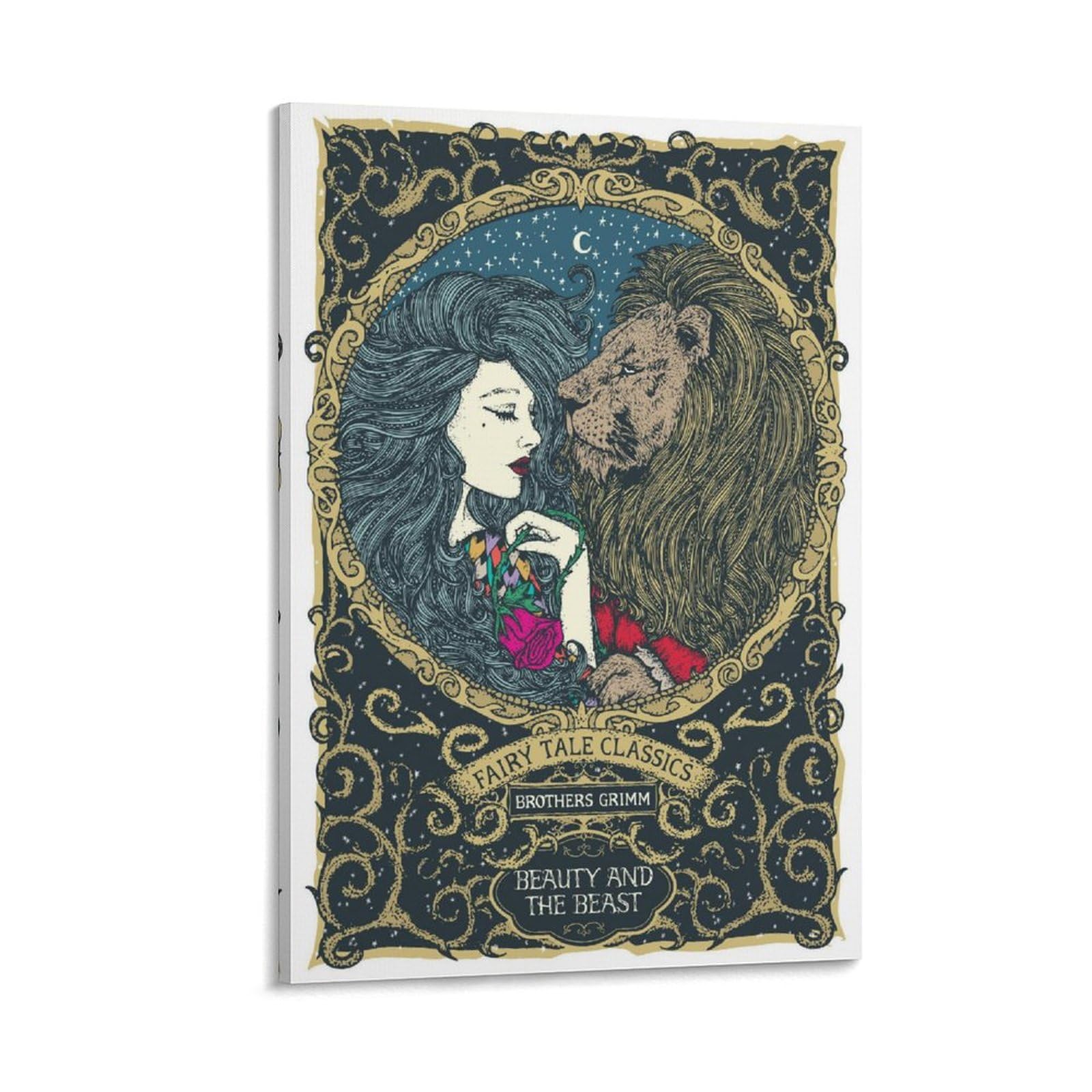 Amazon.com: Iisrar Beauty And The Beast Print - Fairy Tale Print