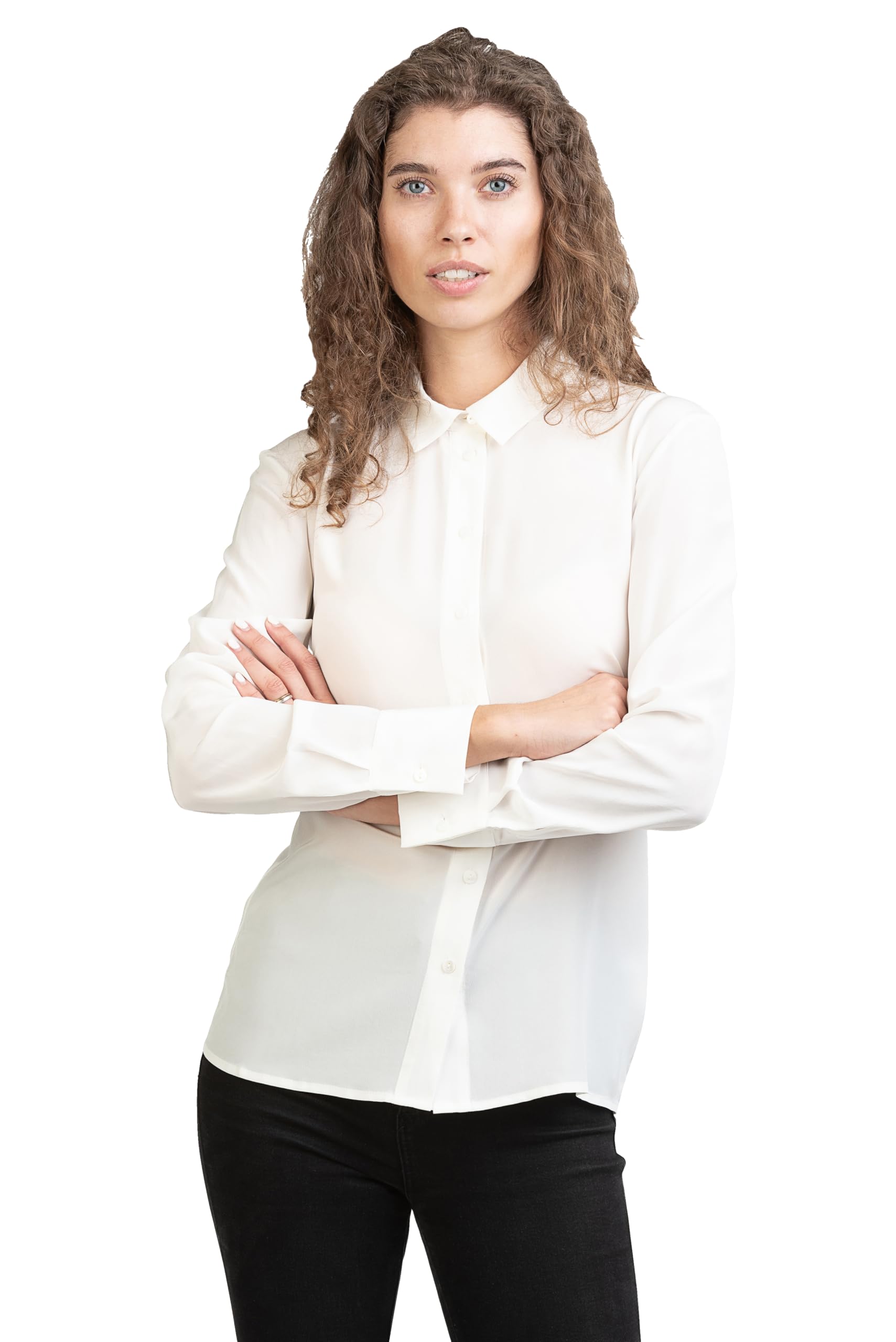 Posh Gear Damen Seidenbluse Collettoseta Bluse aus 100% Seide