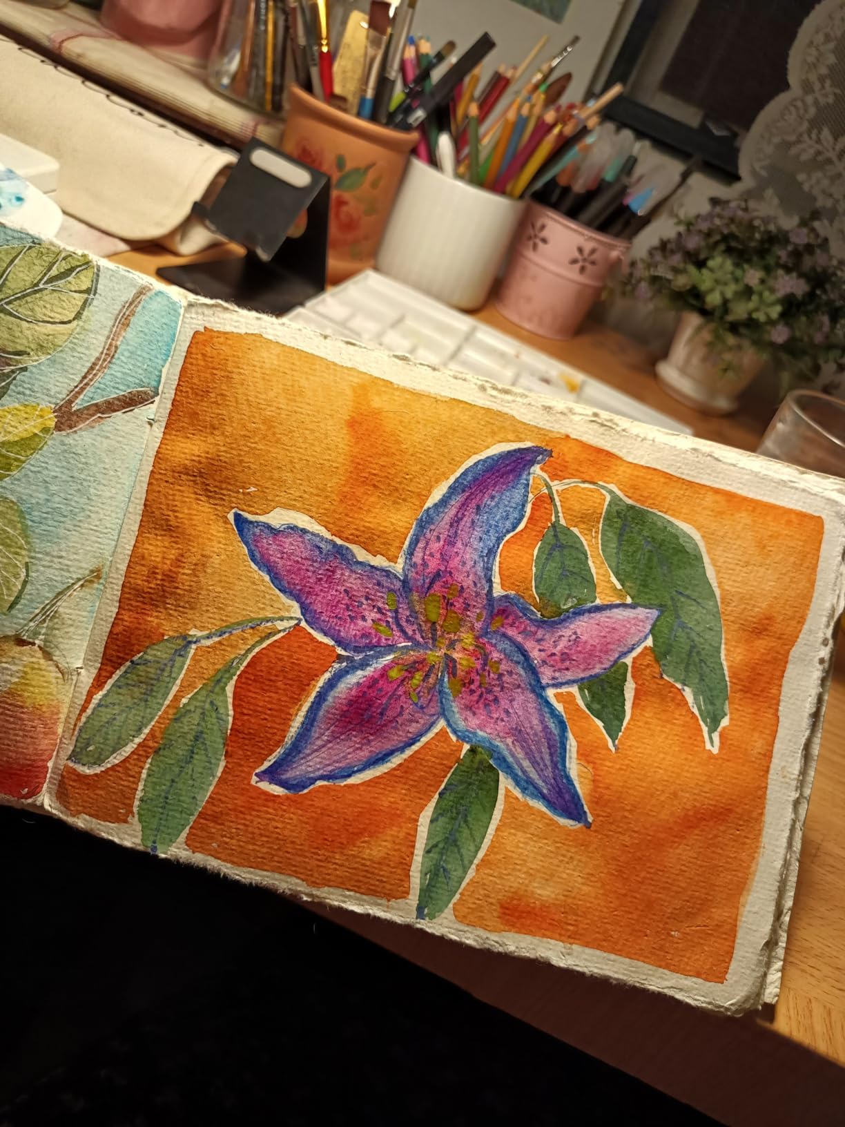 A5 Watercolor Sketchbook - 100% Cotton -5