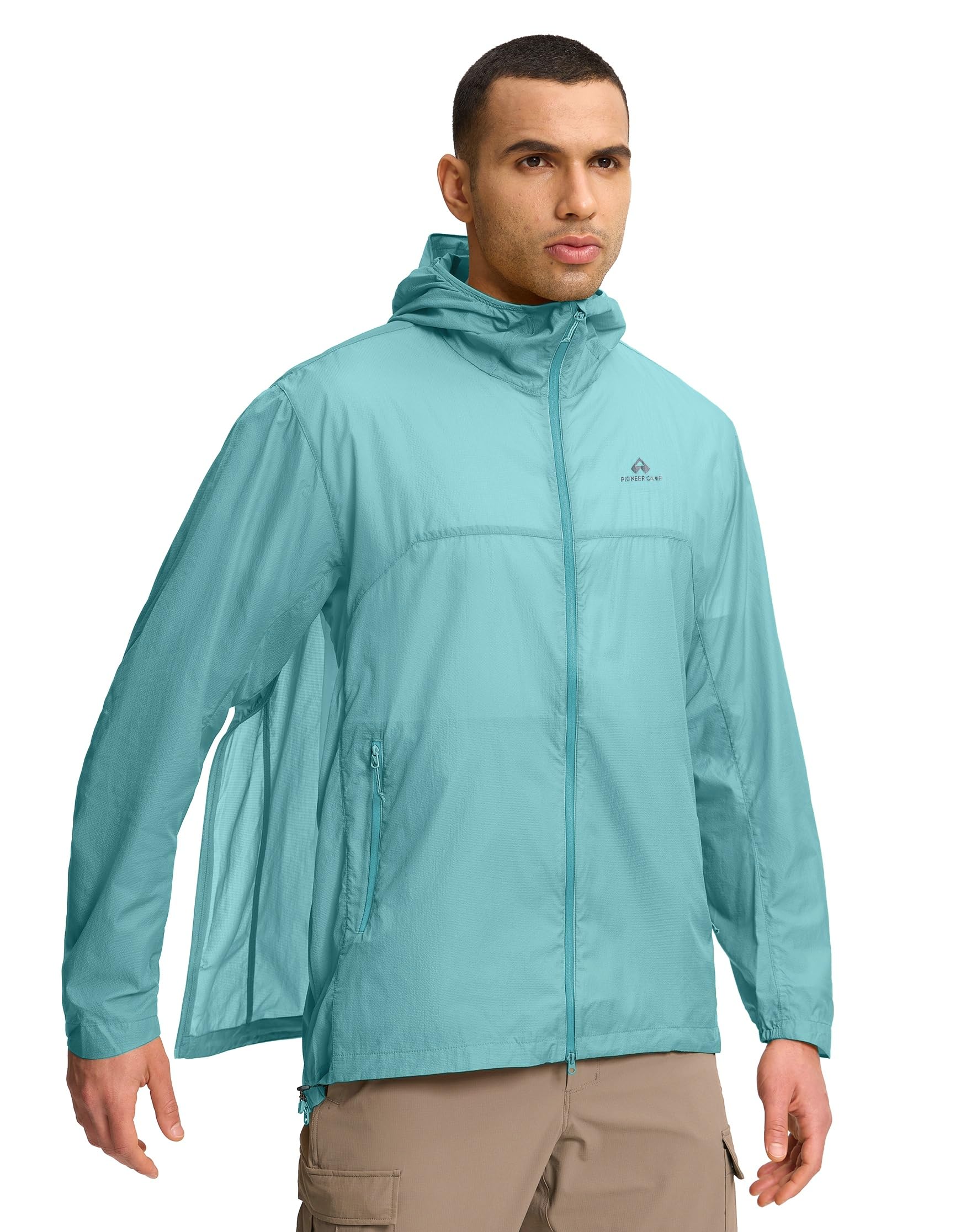 Pioneer Camp Men's Ultralight Sun Protection Hoodie Jacket UPF 50+ Packable Breathable Water Repellent Hiking Outdoor Golf