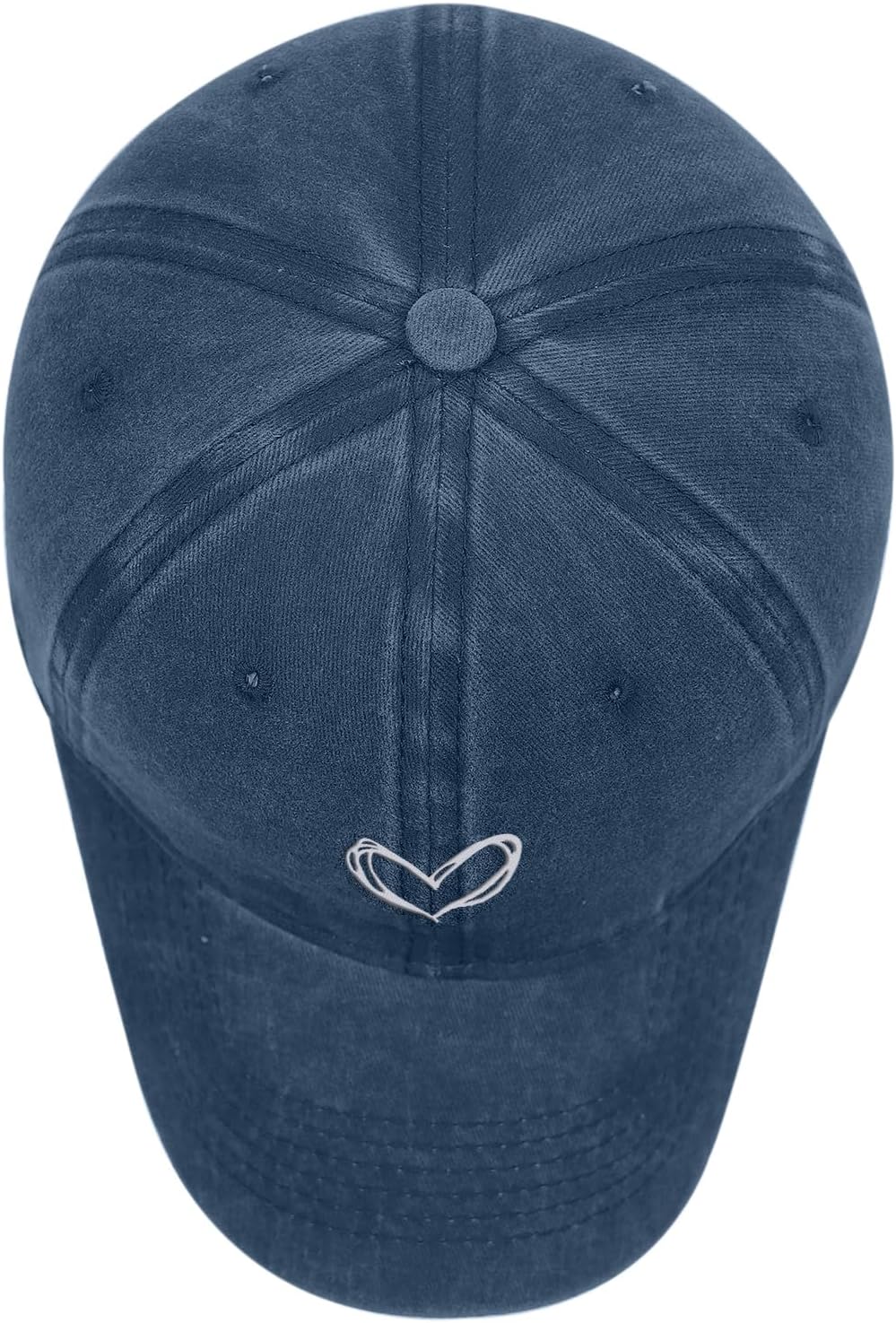 Vintage Heart Embroidered Baseball Cap Distressed Adjustable Hat for Women Low Profile Dad Hats Unisex Cotton Cap - Image 2