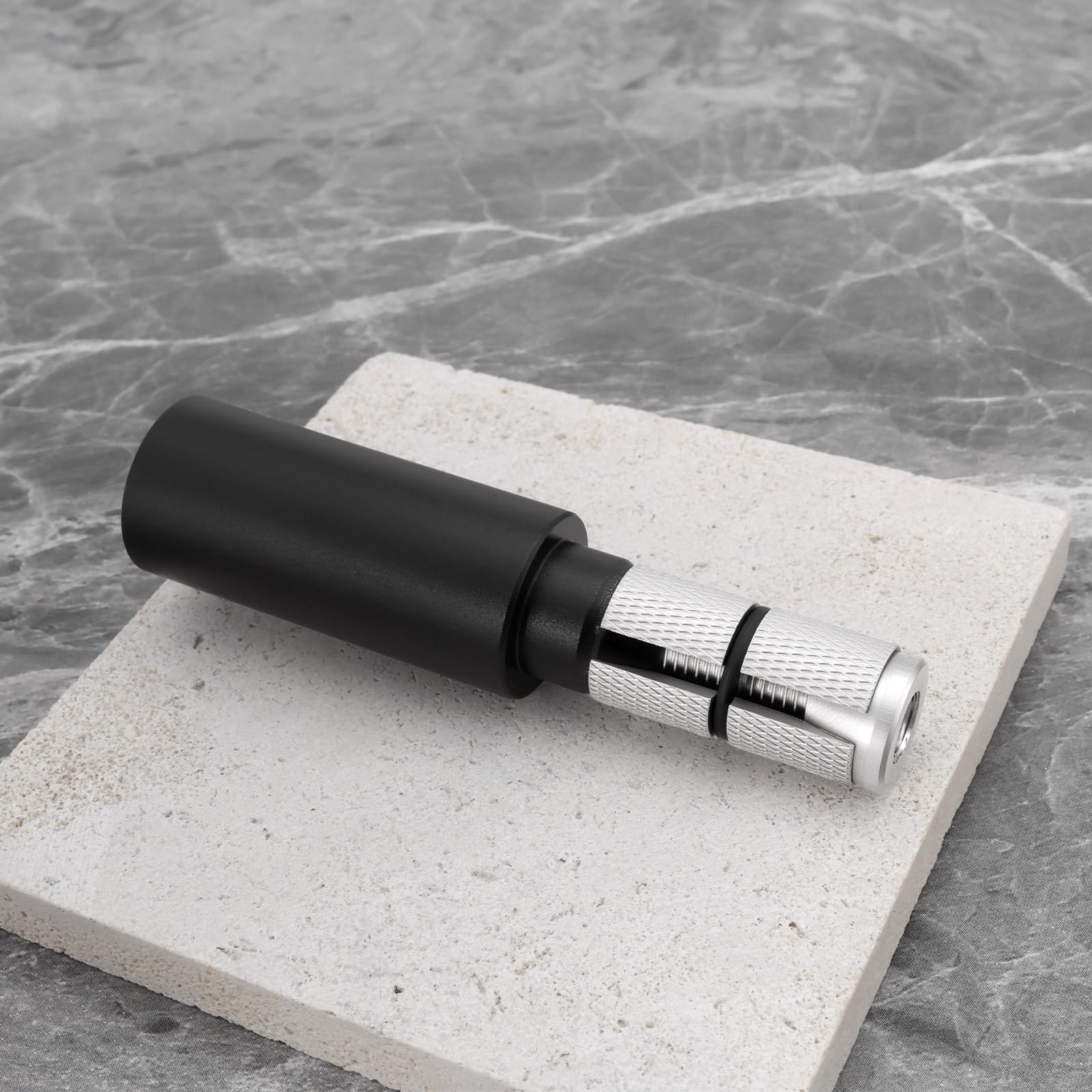 EMSea 1 Paar flache Fahrradlenkerverlängerung, Aluminiumlegierung, MTB-Fahrradlenkerend-Verlängerung, 91 x 22,2 mm, 15–20 mm, Schwarz