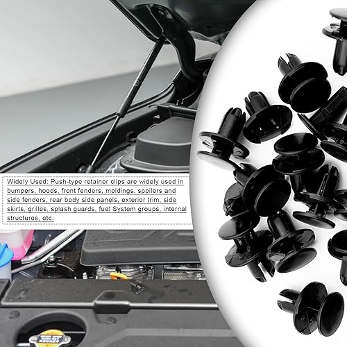 Miniatura 7 de Clip de retención tipo 20 piezas, motor de parachoques debajo de la cubierta Fender Liner Fastener Clip de retención tipo empuje, compatible con