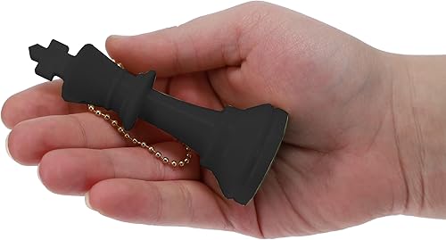 Miniatura 3 de WE Games Juego de llavero a granel, 17 piezas de ajedrez de plástico negro con cadena, llavero, lindos accesorios de llavero, llavero para hombres,
