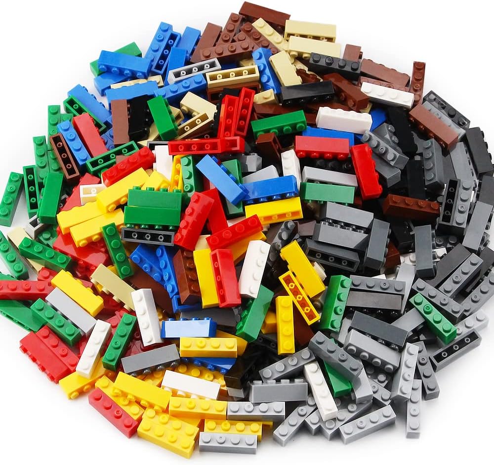 Feleph 360 Pieces 1x4 Bricks Classic Parts Building Creative Play Blocks Set Toy Compatible with 3010 3066 Major Brick Brands (Multicolored)