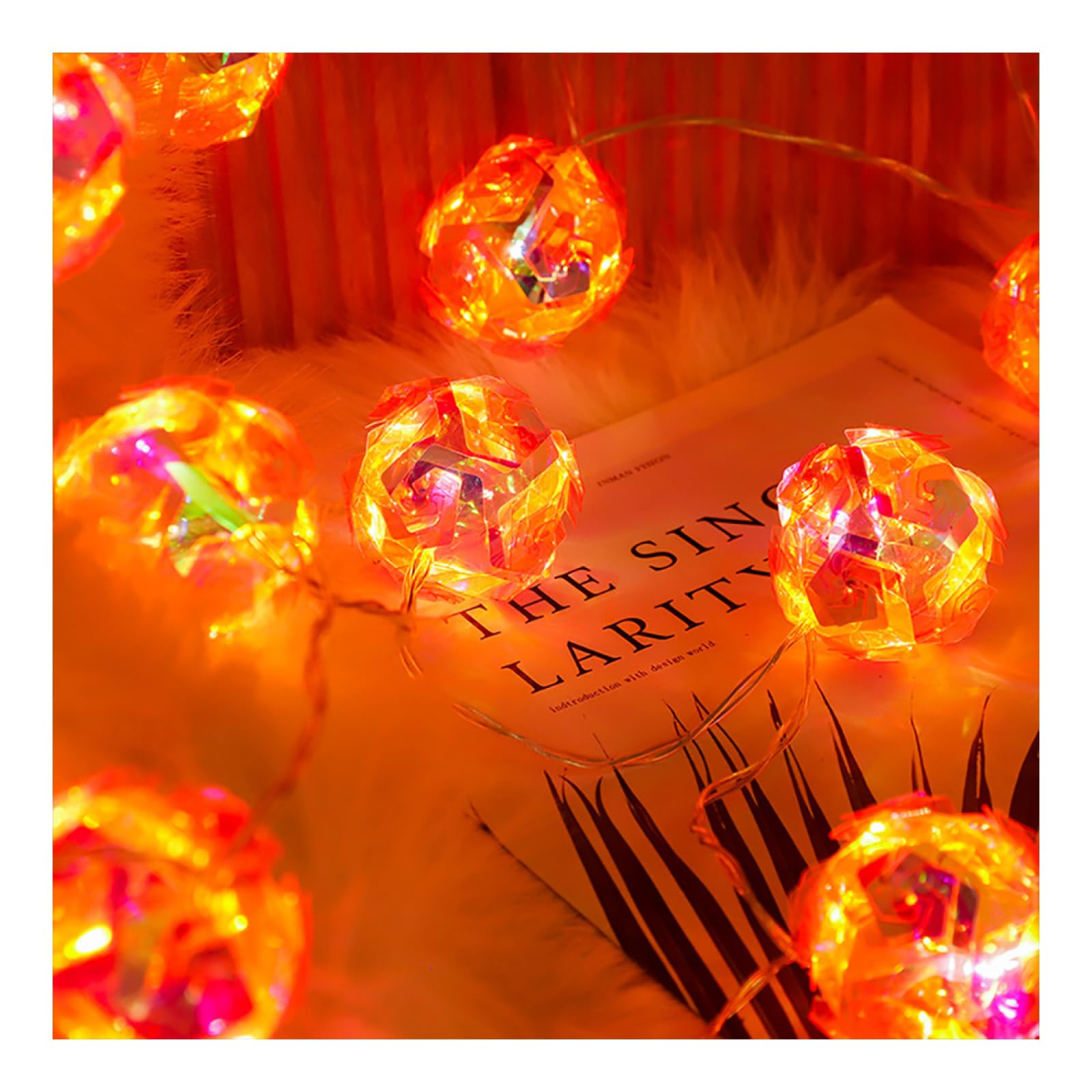 CAKERS LED Roses Globe String Lights|Creative Decor Silver Wire Fairy String Light|Ambient Light for Party Christmas Bedroom Patio,Pink,3m(9.8ft)-20LED-Battery