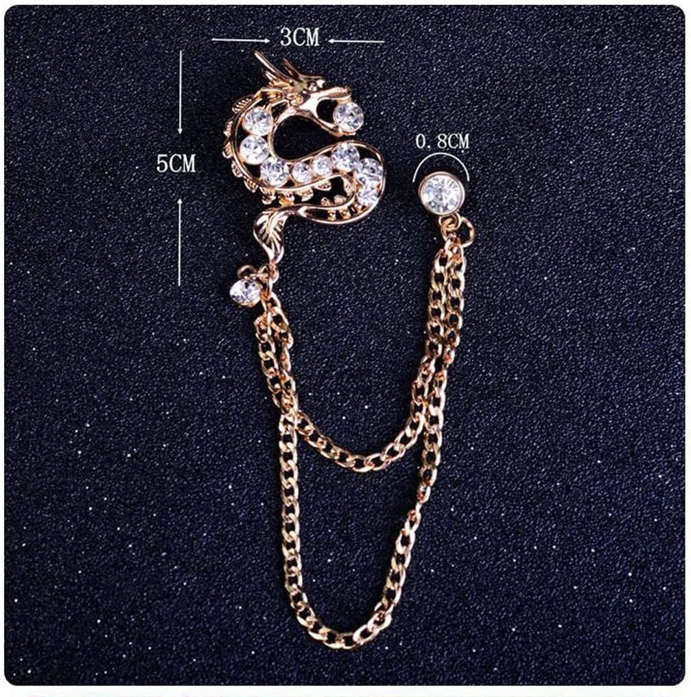 Men's Suit Blouse Tassel Brooch Collar Clip Pin Chain Party Star Lapel Male Link Accessories image 4