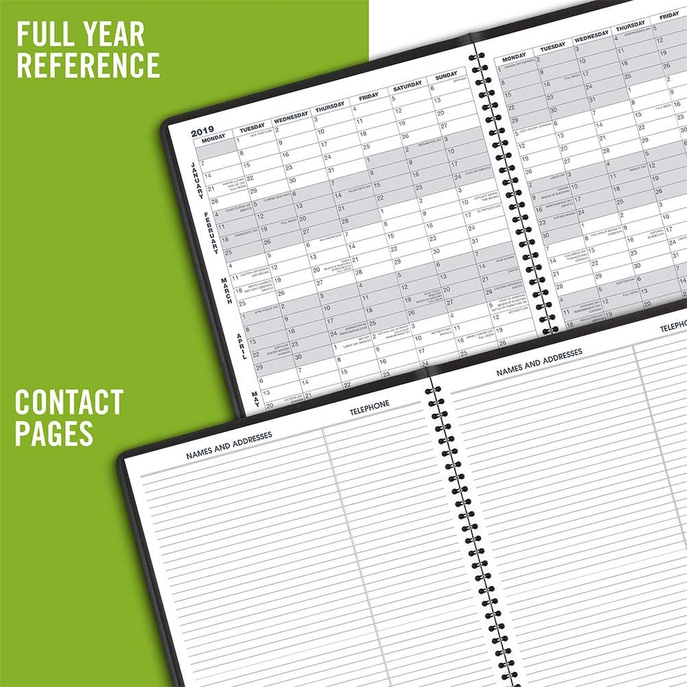 2019 Monthly Planner by AT-A-GLANCE, 9" x 11", Large, 15 Months, Black (7026005)