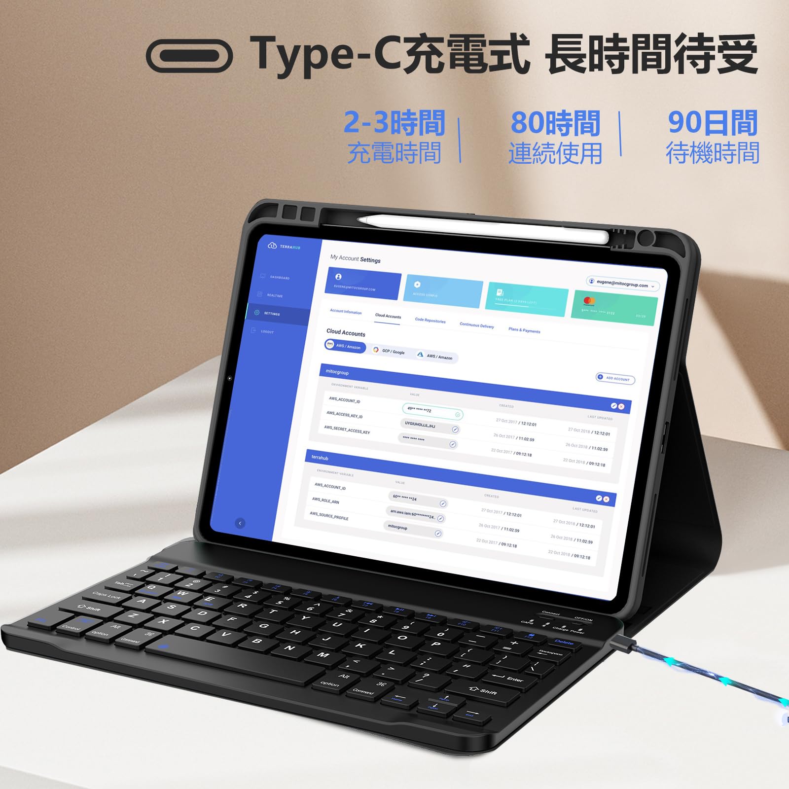 Amazon.co.jp: SENGBIRCH ipad pro 11インチ ケース キーボード (M5