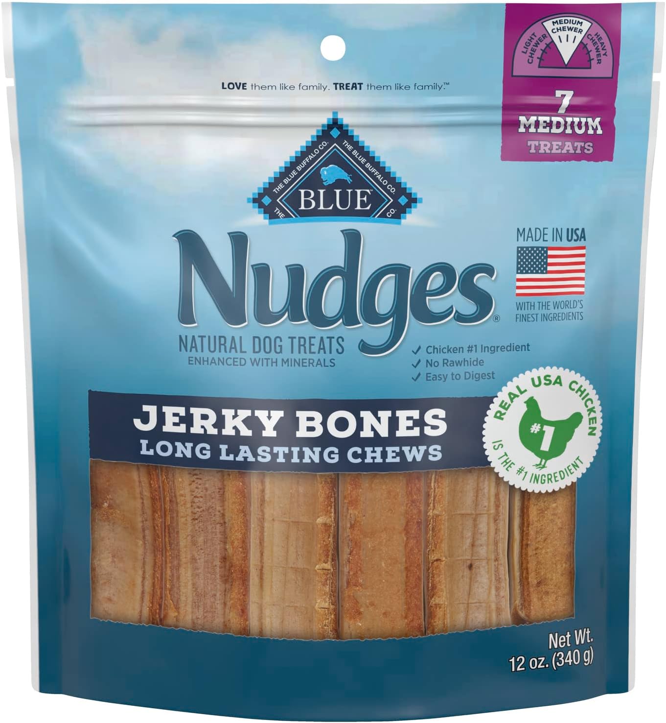 Blue Buffalo Nudges Jerky Cuts Natural Dog Treats, Chicken