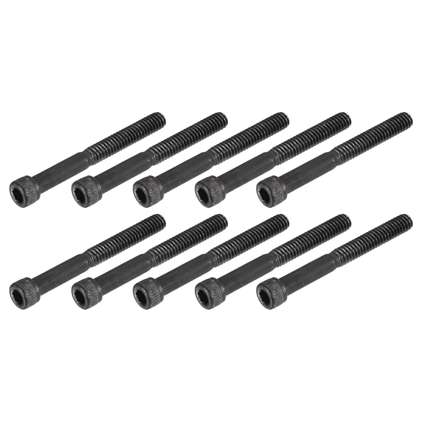 METALLIXITY Hex Socket Bolts (1/4-20x2-1/4") 12pcs, 12.9 Grade Alloy Steel Hex Socket Drive Screw