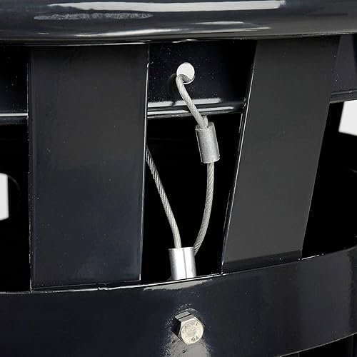 Miniatura 3 de Global Industrial Receptáculo de residuos metálicos para exteriores de 36 galones, color negro