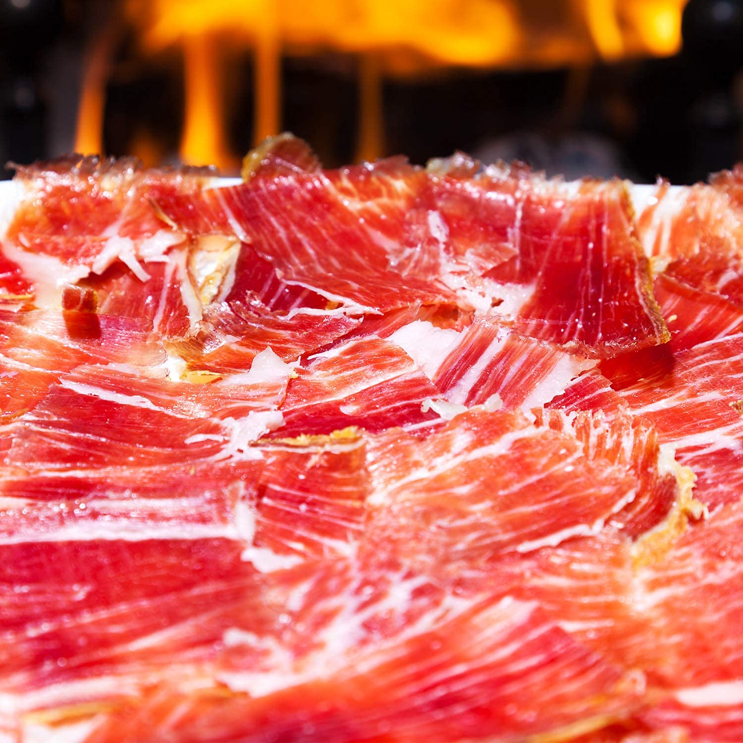 Jambon Ibérique nourri au gland de Bellota Tranché 500 g (5×100 g) — Affinage +36 Mois — Certifié Hycer — Jamón Ibérico de Bellota — Guijuelo Espagne — aBeiou