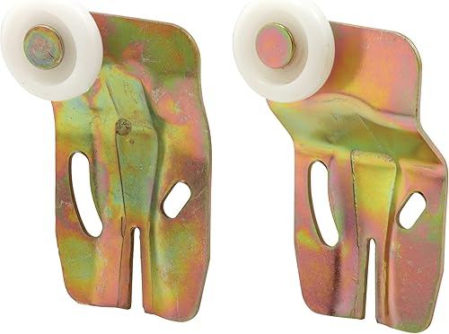 Prime-Line N 7531 - Kit de rodillos para puerta corrediza de armario, diámetro de rueda de 78 pulgadas, borde convexo (redondo), construcción de